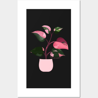 Pink Princess Philodendron Posters and Art